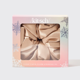 Kitsch® Holiday Cloud 9 Satin Pillow Scrunchie - Champagne