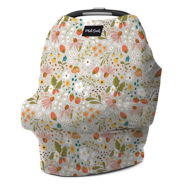 Milk Snob® Car Seat and Nursing Cover Strawberry Fields