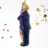 Ornamentally You® Trump Kissing the American Flag Ornament