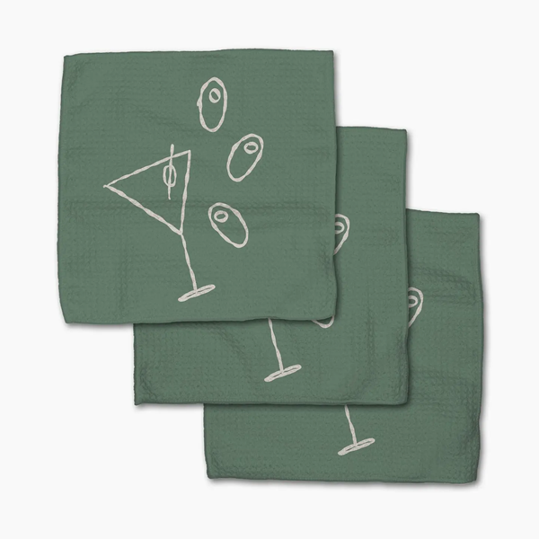 Geometry House® Kitchen Dishcloth Set - Shaken Not Stirred