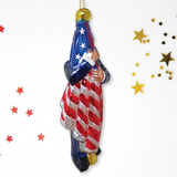 Ornamentally You® Trump Kissing the American Flag Ornament