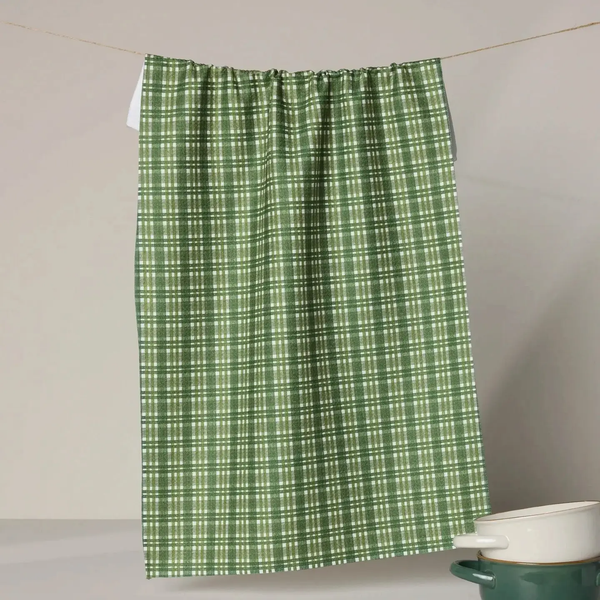 Geometry House® Kitchen Dish Tea Towel - Shay Plaid