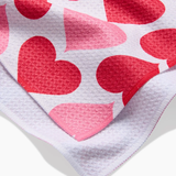 Geometry House® Kitchen Dish Tea Towel - Blushing Hearts