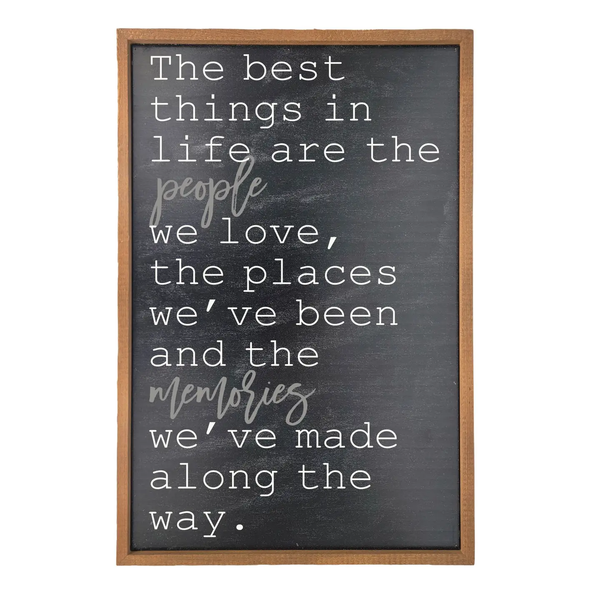 Driftless Studios® Inset Wooden Box Sign - The Best Things in Life