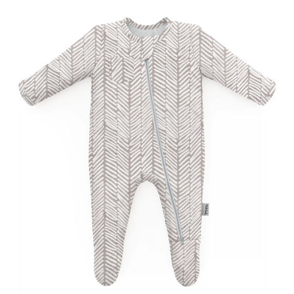 Milk Snob® Footed Jammies -Herringbone