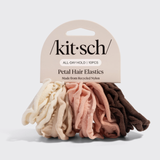Kitsch® Recycled Fabric Petal Hair Elastics - 10 piece Set - Blush Mix