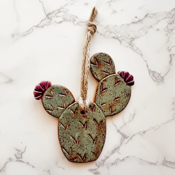 Laura Duncan Ceramics® Prickly Pear Cactus Ornament