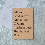 Driftless Studios® Wooden Magnet -All you need is love.