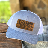 Hometown Co® Trump 2024 No More Corruption Leather Patch Hat