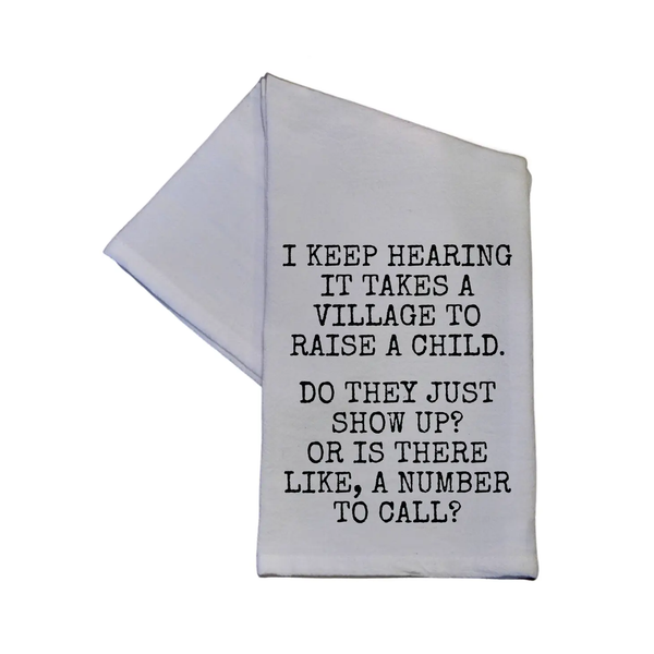 Driftless Studios® Tea Towel - Takes a Village