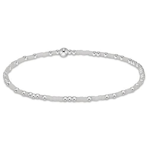 enewton® Hope Unwritten- 2mm Sterling Bead Bracelet - White