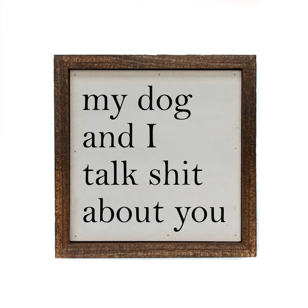 Driftless Studios® Inset Wooden Box Sign - My Dog and I