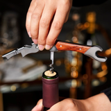 Vicki® Admiral™ Rosewood Double-Hinged Corkscrew & Foil Cutter