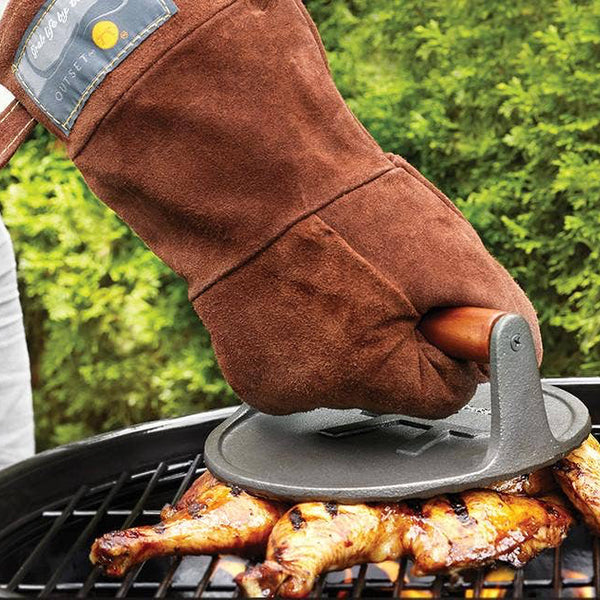 Fox Run™ Outset Brown Leather Grill Mitt