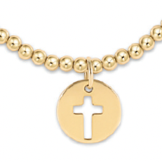 enewton® Classic Gold 3mm Bead Blessed Disc Bracelet