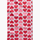 Geometry House® Kitchen Dish Tea Towel - Blushing Hearts