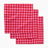 Geometry House® Kitchen Luxe Washcloth Set - Cherry Gingham