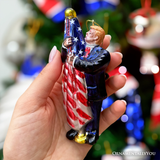 Ornamentally You® Trump Kissing the American Flag Ornament