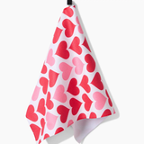 Geometry House® Kitchen Dish Tea Towel - Blushing Hearts