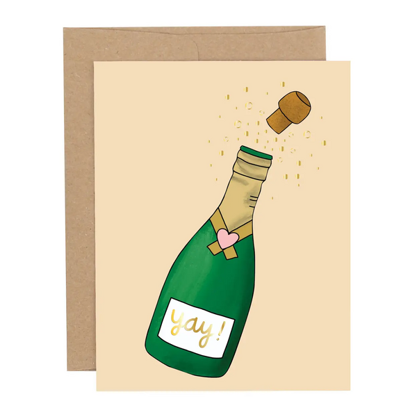 Callie Danielle® Greeting Card - Champagne Yay Congratulations