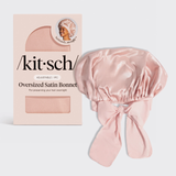 Kitsch® Adjustable Oversized Satin Bonnet - Blush