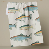 Geometry House® Kitchen Dish Tea Towel - Fishing