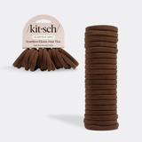 Kitsch® Recycled Nylon Elastics - 20 piece Set - Chocolate