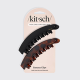 Kitsch® Banana Clip Set - Black and Tortoise