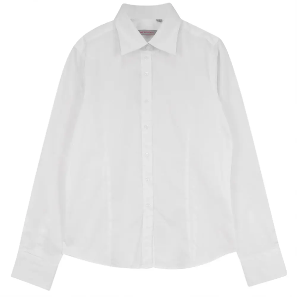 Michael Benfield Long Sleeve Button Up White Shirt with Collar