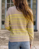 Grace & Lace® Lemon Lines Lightweight Sweater