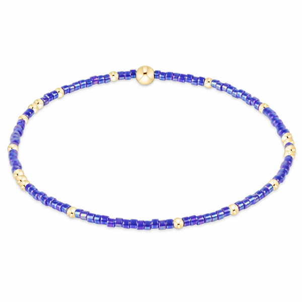enewton® Hope Unwritten- Gold Bead Bracelet - Blue Metallic