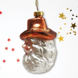 Ornamentally You® Western Cowboy Santa Glass Ornament