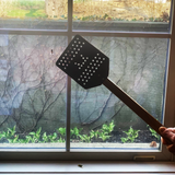Outset® Leather & Acacia Wood Fly Swatter
