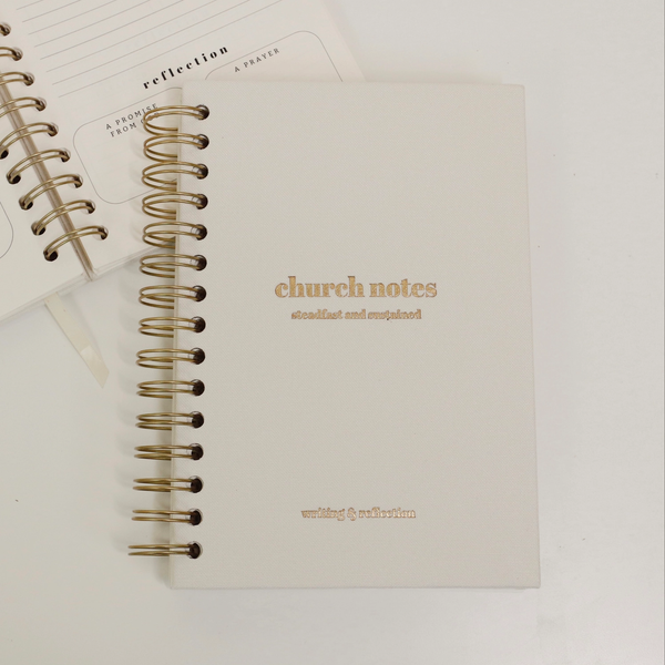 Steadfast and Sustained® Church Notes Journal- Cream