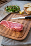 Ironwood Designs™ Steak BBQ Plate, Acacia Wood with Cow Design