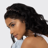 Kitsch® Zig Zag Headband - 2 Piece Set - Black & Tortoise