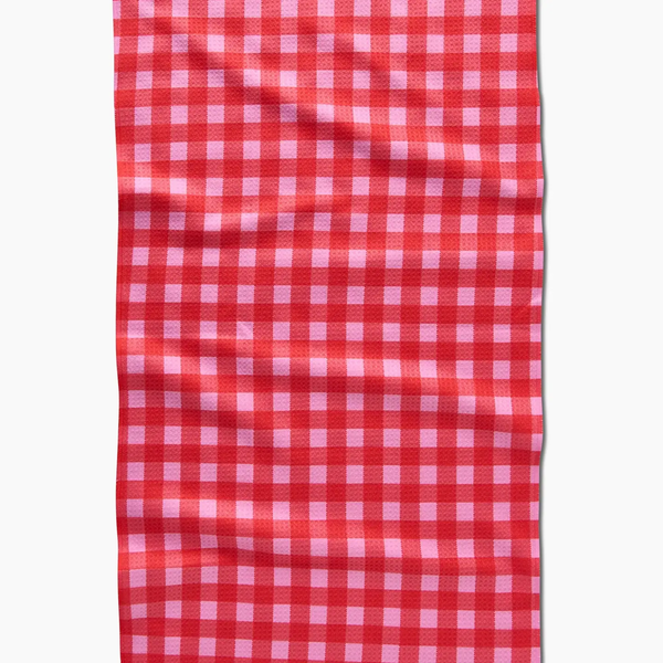 Geometry House® Kitchen Dish Tea Towel - Cherry Gingham