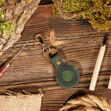 American Leather Goods® Leather AirTag Keychain