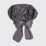 Kitsch® Adjustable Oversized Satin Bonnet - Charcoal