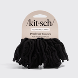 Kitsch® Recycled Fabric Petal Hair Elastics - 10 piece Set - Black