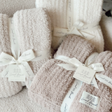 Local Beach® Solid Ribbed Luxe Home Cozy Blanket
