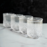 Greenline Goods® ARt Deco Cocktail Glasses - Lowball - Set of 4