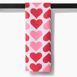 Geometry House® Kitchen Dish Tea Towel - Blushing Hearts