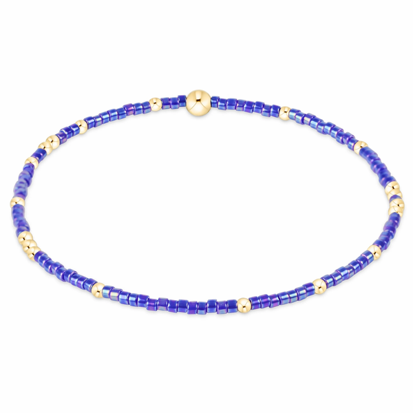 enewton® Extends Hope Unwritten- Gold Bead Bracelet - Blue Metallic