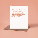 Inklings Paperie® Funny Teacher Card