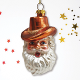 Ornamentally You® Western Cowboy Santa Glass Ornament