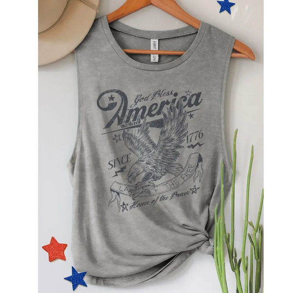 Heart & Luv® God Bless America Graphic Tank Top