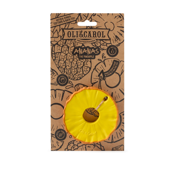 Oli & Carol® Teething and Bath Toy-  Ananas the Pineapple