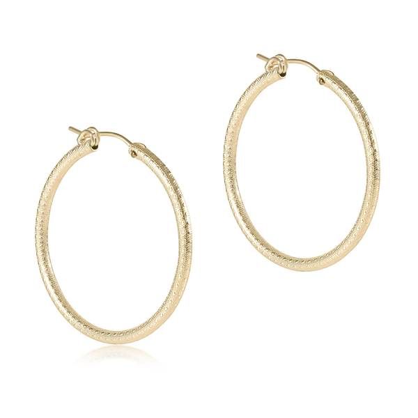 enewton® Round Gold 1.25" Textured Hoop Earrings