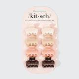 Kitsch® Recycled Plastic Mini Cloud Claw Clips - 8 Piece Set - Rosewood